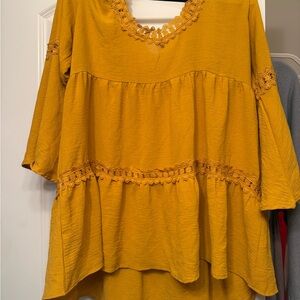 Mustard Yellow Women's Top